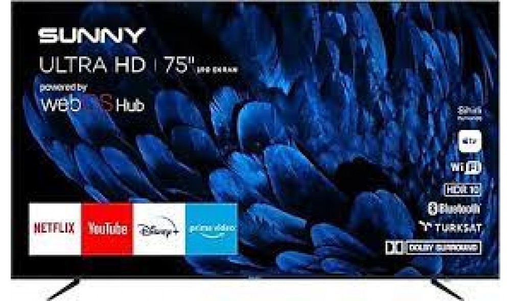 Sunny SN75LEDB252 4K Ultra HD 75" 190 Ekran Uydu Alıcılı webOS Smart LED TV
