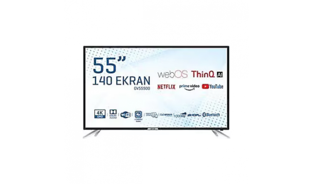 Onvo OV55500 4K Ultra HD 55" 140 Ekran Uydu Alıcılı webOS Smart LED TV